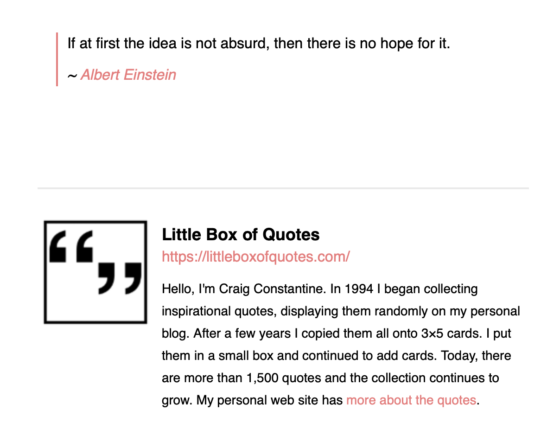 Little Box of Quotes